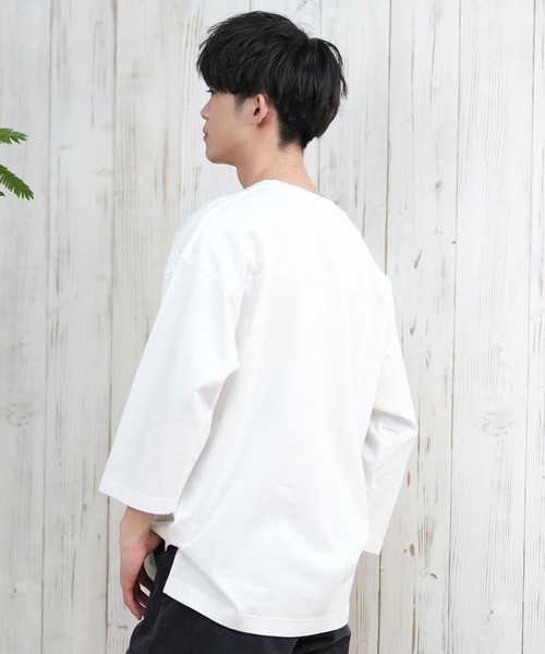 ムラサキスポーツ(ムラサキスポーツ)の「【ムラサキスポーツ限定】DEAR LAUREL/ディアローレル Tシャツ 七分袖 長袖 ロンT フロントプリント CAL 3/4 SLEEVE TEE D25S2200(Tシャツ/カットソー・メンズ・ネイビー/ホワイト/ブラック/ピンク・M/L)」の6枚目の写真