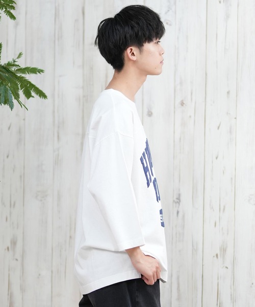 ムラサキスポーツ(ムラサキスポーツ)の「【ムラサキスポーツ限定】DEAR LAUREL/ディアローレル Tシャツ 七分袖 長袖 ロンT フロントプリント CAL 3/4 SLEEVE TEE D25S2200(Tシャツ/カットソー・メンズ・ネイビー/ホワイト/ブラック/ピンク・M/L)」の8枚目の写真