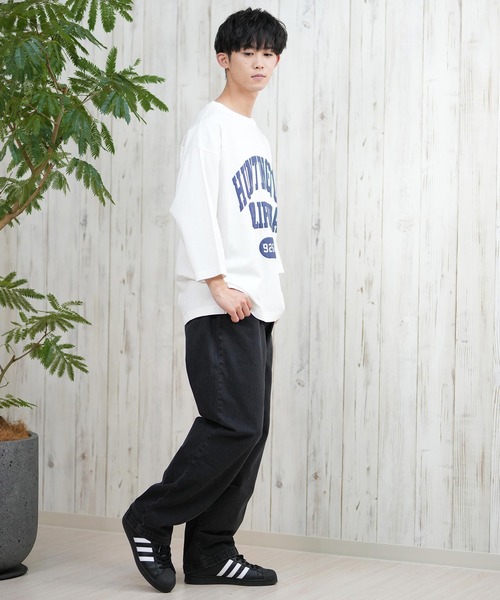 ムラサキスポーツ(ムラサキスポーツ)の「【ムラサキスポーツ限定】DEAR LAUREL/ディアローレル Tシャツ 七分袖 長袖 ロンT フロントプリント CAL 3/4 SLEEVE TEE D25S2200(Tシャツ/カットソー・メンズ・ネイビー/ホワイト/ブラック/ピンク・M/L)」の12枚目の写真