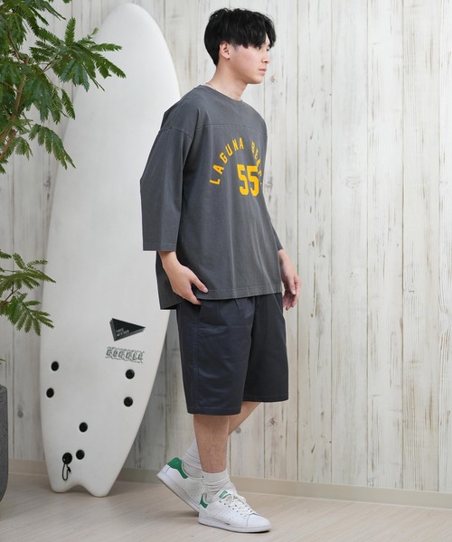 ムラサキスポーツ(ムラサキスポーツ)の「【ムラサキスポーツ限定】DEAR LAUREL/ディアローレル Tシャツ 七分袖 長袖 ロンT フロントプリント CAL 3/4 SLEEVE TEE D25S2200(Tシャツ/カットソー・メンズ・ネイビー/ホワイト/ブラック/ピンク・M/L)」の20枚目の写真