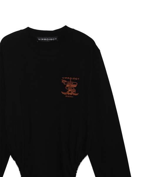 Y/Project（ワイプロジェクト）の「Y/PROJECT(ワイ プロジェクト) EVERGREEN PARIS' BEST EMBROIDERED BODY（Tシャツ/カットソー・レディース・ブラック・S）」の2枚目の写真