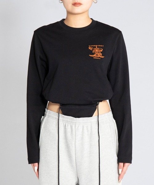 Y/Project（ワイプロジェクト）の「Y/PROJECT(ワイ プロジェクト) EVERGREEN PARIS' BEST EMBROIDERED BODY（Tシャツ/カットソー・レディース・ブラック・S）」の6枚目の写真