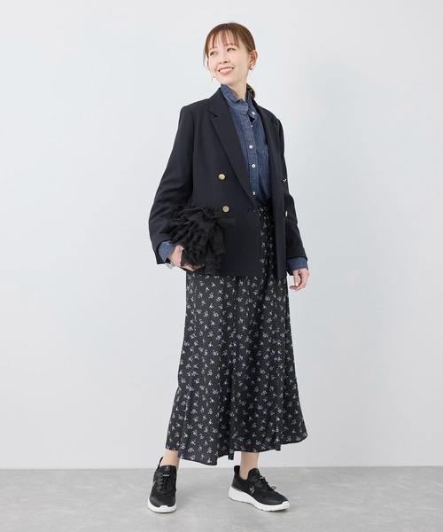 ROPE' PICNIC（ロペピクニック）の「フリルカラーデニムシャツ（シャツ/ブラウス・レディース・サックスブルー/ネイビー・38）」の4枚目の写真