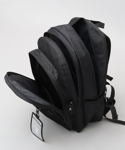 大容量 メッシュポケット 3層構造 ラウンドリュック A4・PC収納対応