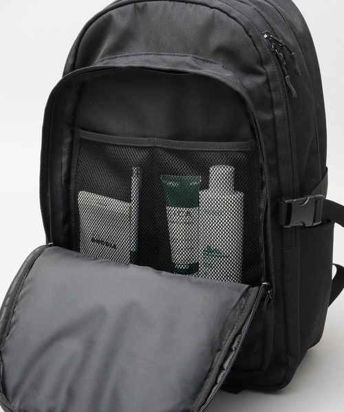 大容量 メッシュポケット 3層構造 ラウンドリュック A4・PC収納対応