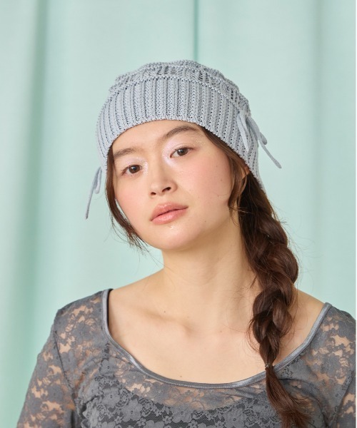 kaorinomori（カオリノモリ）の「kaorinomori ラメルニット / カオリノモリ（ニットキャップ/ビーニー・レディース・ブラック/ピンク/ブルー・FREE）」の13枚目の写真