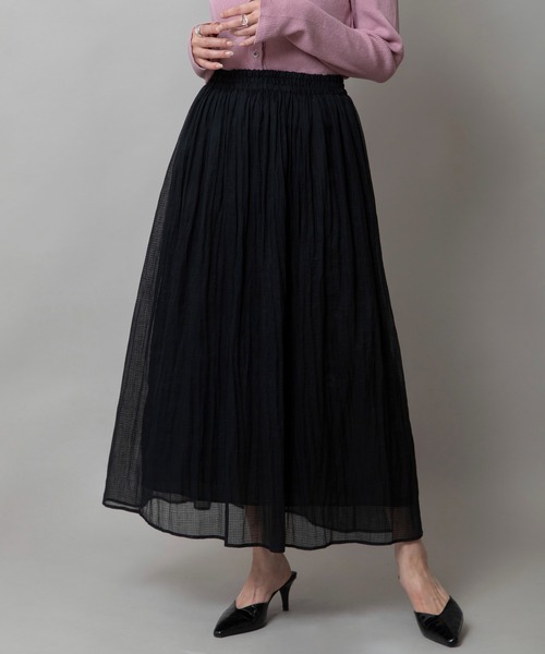 Munich（ミューニック）の「【KOTA CHECK】ギャザースカート（スカート・レディース・ライトベージュ/ブラック/ダークオレンジ・M/S）」の14枚目の写真