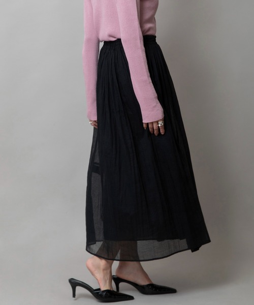 Munich（ミューニック）の「【KOTA CHECK】ギャザースカート（スカート・レディース・ライトベージュ/ブラック/ダークオレンジ・M/S）」の15枚目の写真