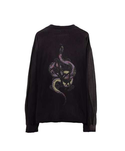 KMY-SNAKE” Distressed L/S T-shirt（Tシャツ/カットソー