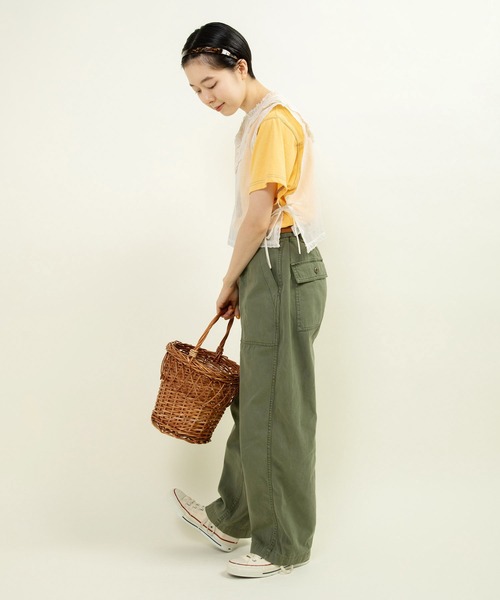 Dot＆Stripes CHILD WOMAN（ドットアンドストライプス　チャイルドウーマン）の「コットンメッシュ レースノースリーブブラウス（シャツ/ブラウス・レディース・キナリ・FREE）」の11枚目の写真