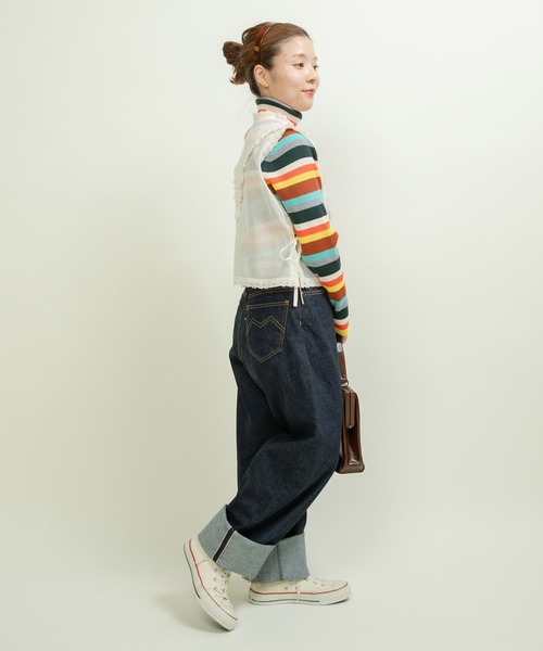 Dot＆Stripes CHILD WOMAN（ドットアンドストライプス　チャイルドウーマン）の「コットンメッシュ レースノースリーブブラウス（シャツ/ブラウス・レディース・キナリ・FREE）」の13枚目の写真