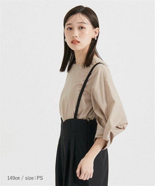 ブラウス シャツ 小さいサイズ　綿混袖ボリュームブラウス　低身長さん・小柄女性 レディース 小さいサイズ 綿混袖ボリュームブラウス 低身長さん・小柄女性