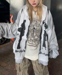 haveyoudiedbefore（ハブユーダイドビフォー）の「【haveyoudiedbefore?】Opus Hoodie in washed Gray / 【ハブユーダイドビフォー?】グラフィックウォッシュドジップパーカー（パーカー）」