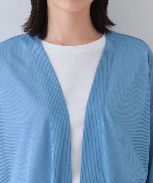 INDIVI（インディヴィ）の「【洗える／シアーストライプ】ロング丈着流しカーディガン（カーディガン/ボレロ・レディース・ホワイト/ブラック/ブルー/グレー系その他4/ライトグレー系3・38/15 /13/05）」の22枚目の写真