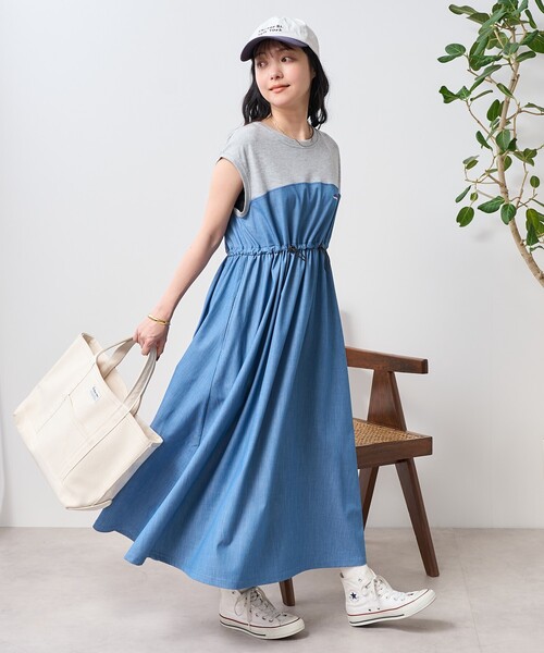 ⭐︎最終値下げ⭐︎THOUSANDMILE×FREAK'SSTOREシャツワンピース THOUSAND MILE/別注 シアサッカー ストライプ シャツワンピース