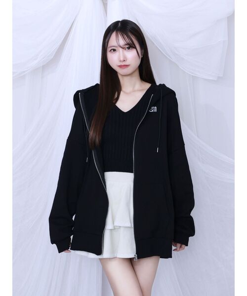 EATME(イートミー)の「フードパーカー(パーカー・レディース・オフホワイト/ブラック・FREE)」の4枚目の写真