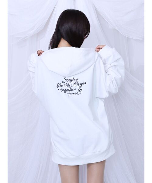 EATME(イートミー)の「フードパーカー(パーカー・レディース・オフホワイト/ブラック・FREE)」の16枚目の写真