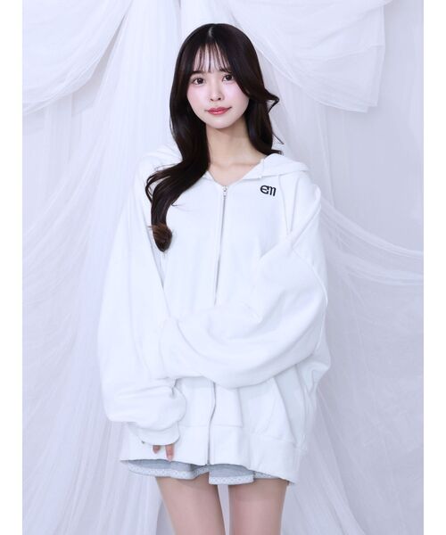 EATME(イートミー)の「フードパーカー(パーカー・レディース・オフホワイト/ブラック・FREE)」の17枚目の写真