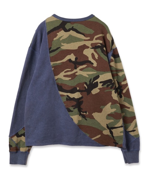 JIEDA（ジエダ）の「SWITCHING STITCH SWEAT CREW（スウェット・メンズ・ブラック/ネイビー・2/1）」の5枚目の写真