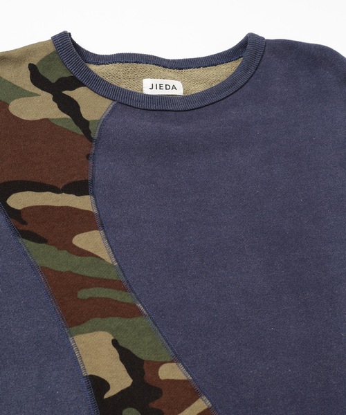 JIEDA（ジエダ）の「SWITCHING STITCH SWEAT CREW（スウェット・メンズ・ブラック/ネイビー・2/1）」の6枚目の写真