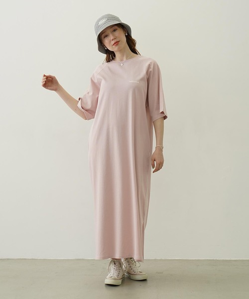 MILKFED.（ミルクフェド）の「RAGLAN STITCH DRESS（ワンピース・レディース・ライトピンク/ブラウン/ネイビー・ONE SIZE）」の10枚目の写真