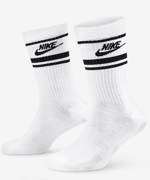 NIKE(ナイキ)の「NIKE/ナイキ ソックス NSW エブリデイ エッセンシャル クルー ソックス 3足組 DX5089(ソックス/靴下・メンズ・ホワイト×レッド/ホワイト×ブルー/ホワイト×ブラック/ブラック×ホワイト・25-27CM)」の3枚目の写真