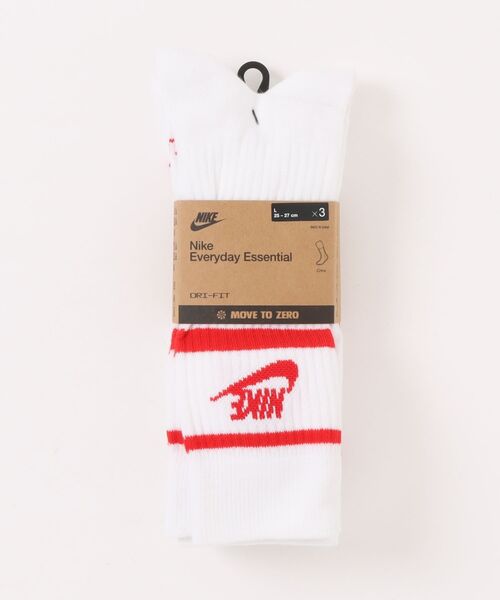 NIKE(ナイキ)の「NIKE/ナイキ ソックス NSW エブリデイ エッセンシャル クルー ソックス 3足組 DX5089(ソックス/靴下・メンズ・ホワイト×レッド/ホワイト×ブルー/ホワイト×ブラック/ブラック×ホワイト・25-27CM)」の11枚目の写真