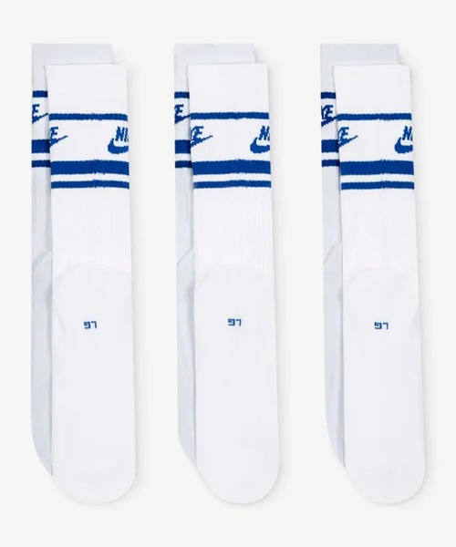 NIKE(ナイキ)の「NIKE/ナイキ ソックス NSW エブリデイ エッセンシャル クルー ソックス 3足組 DX5089(ソックス/靴下・メンズ・ホワイト×レッド/ホワイト×ブルー/ホワイト×ブラック/ブラック×ホワイト・25-27CM)」の14枚目の写真