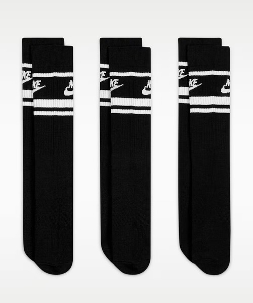 NIKE(ナイキ)の「NIKE/ナイキ ソックス NSW エブリデイ エッセンシャル クルー ソックス 3足組 DX5089(ソックス/靴下・メンズ・ホワイト×レッド/ホワイト×ブルー/ホワイト×ブラック/ブラック×ホワイト・25-27CM)」の22枚目の写真