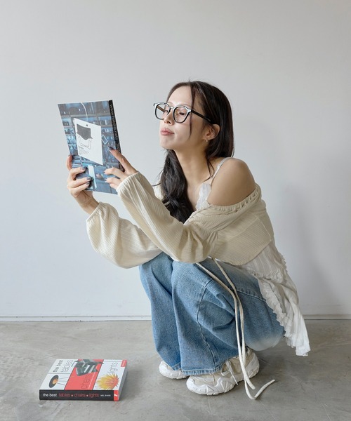 UNE MANSION（ユヌマンション）の「【肩紐調節可能】レイヤードラブリーフリルミニワンピース（ワンピース・レディース・ホワイト/ブラック・FREE）」の12枚目の写真