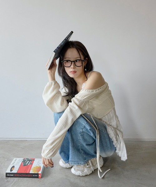 UNE MANSION（ユヌマンション）の「【肩紐調節可能】レイヤードラブリーフリルミニワンピース（ワンピース・レディース・ホワイト/ブラック・FREE）」の13枚目の写真