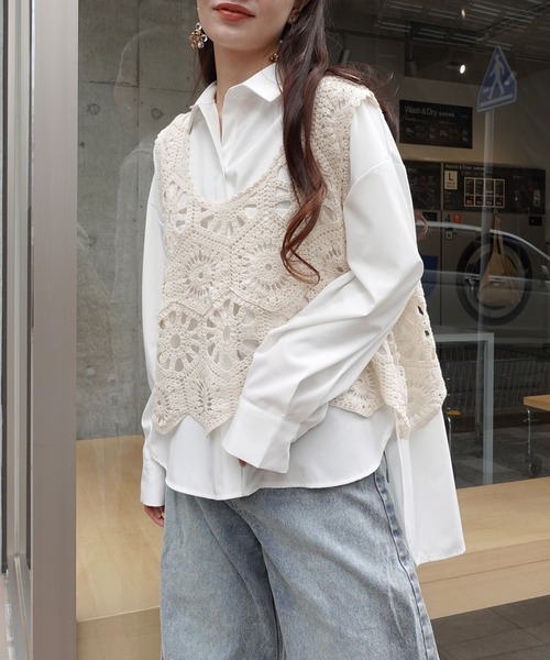 The Garment コットンリネン タンクトップ ビスチェ ベスト