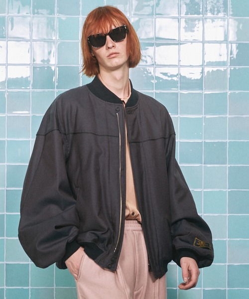 4色シャンブレーウォッシャブルウールプライムオーバーMA-1ボンバー