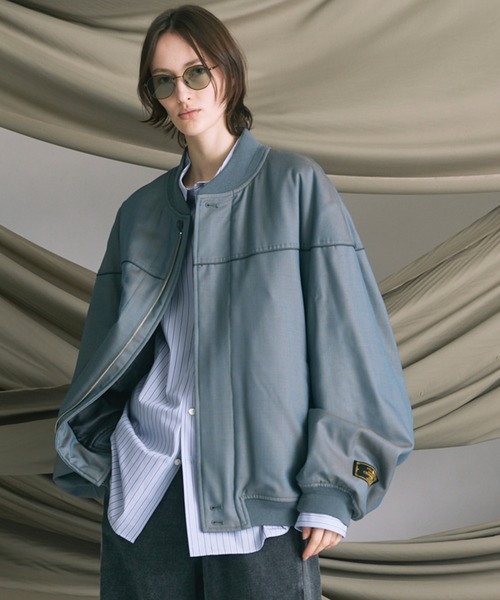 UNISEX》4 Colors Chambray Washable Wool Prime-Over Derby Jacket/4