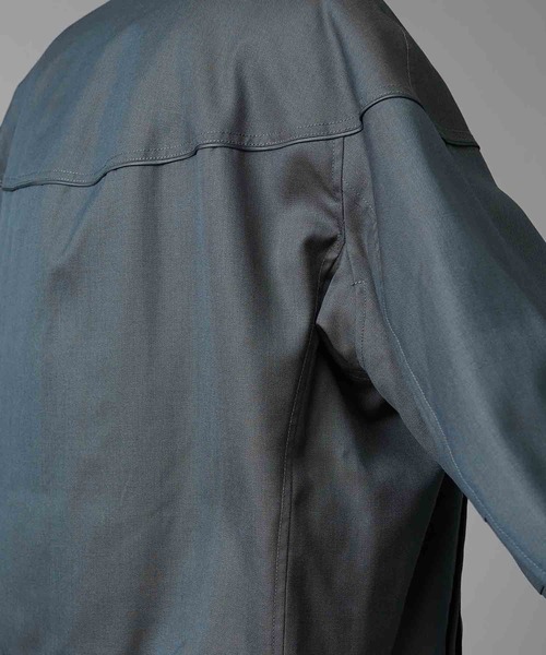 MAISON SPECIAL(メゾンスペシャル)の「《UNISEX》4 Colors Chambray Washable Wool Prime-Over Derby Jacket/4色シャンブレーウォッシャブルウールプライムオーバーダービージャケット【MAISON SPECIAL/メゾンスペシャル】(ブルゾン・メンズ・グレー/ブラック/チャコールグレー/ホワイト/ブルー・1/2/0)」の15枚目の写真