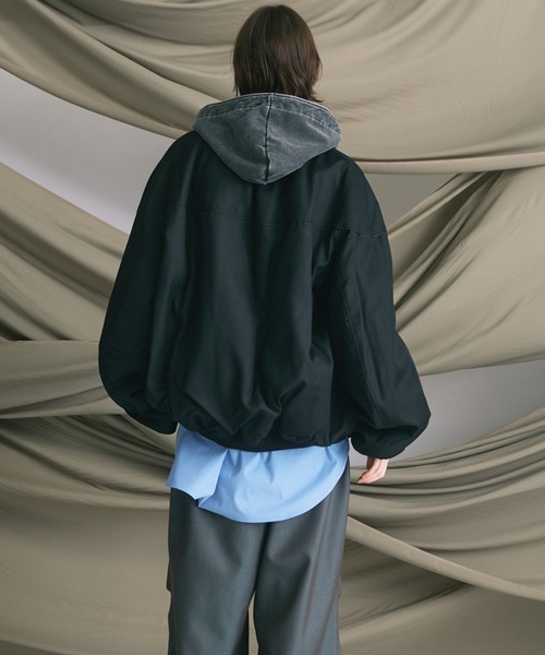 MAISON SPECIAL(メゾンスペシャル)の「《UNISEX》4 Colors Chambray Washable Wool Prime-Over Derby Jacket/4色シャンブレーウォッシャブルウールプライムオーバーダービージャケット【MAISON SPECIAL/メゾンスペシャル】(ブルゾン・メンズ・グレー/ブラック/チャコールグレー/ホワイト/ブルー・1/2/0)」の21枚目の写真