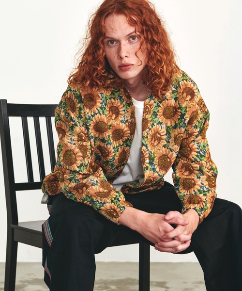 Revo.（レボ）の「Revo. ヴィンテージライク ゴブラン ジャガード 総柄 コーチジャケット（ブルゾン・メンズ・その他4/その他1/その他2/その他3・1/2）」の4枚目の写真