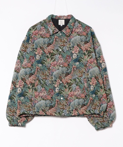 Revo. ヴィンテージライク ゴブラン ジャガード 総柄 コーチジャケット