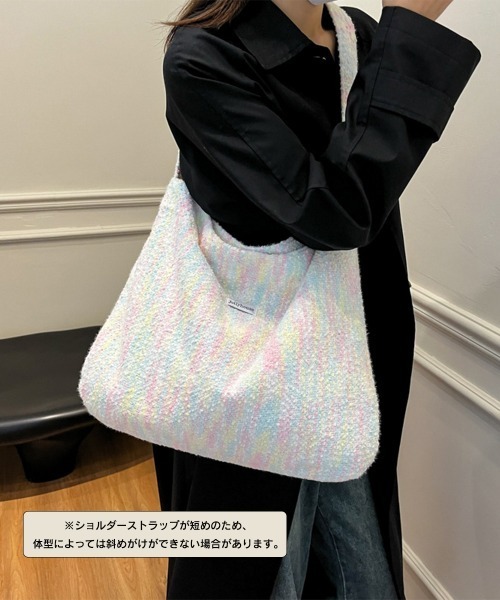 Miniministore(ミニミニストア)の「トートバッグ レディース 英字ロゴ(トートバッグ・レディース・ベビーピンク/ライトピンク/ブルー/オフホワイト・FREE)」の10枚目の写真