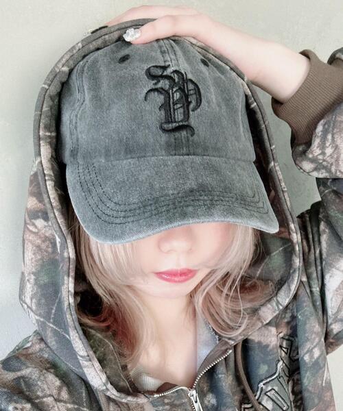 WEGO（ウィゴー）の「WEGO/ロゴ刺繍ピグメントキャップ（キャップ・レディース・ネイビー/ブラウン系その他/ブラック系その他/ライトベージュ/ブラック・FREE）」の2枚目の写真