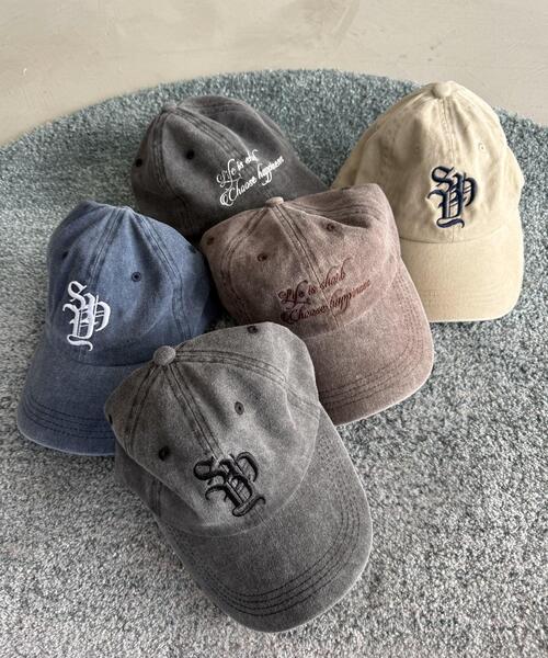 WEGO（ウィゴー）の「WEGO/ロゴ刺繍ピグメントキャップ（キャップ・レディース・ネイビー/ブラウン系その他/ブラック系その他/ライトベージュ/ブラック・FREE）」の6枚目の写真