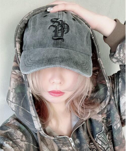 WEGO（ウィゴー）の「WEGO/ロゴ刺繍ピグメントキャップ（キャップ・レディース・ネイビー/ブラウン系その他/ブラック系その他/ライトベージュ/ブラック・FREE）」の7枚目の写真