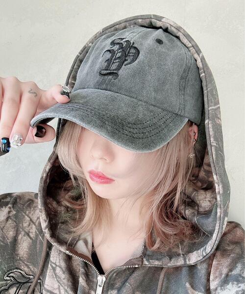 WEGO（ウィゴー）の「WEGO/ロゴ刺繍ピグメントキャップ（キャップ・レディース・ネイビー/ブラウン系その他/ブラック系その他/ライトベージュ/ブラック・FREE）」の8枚目の写真