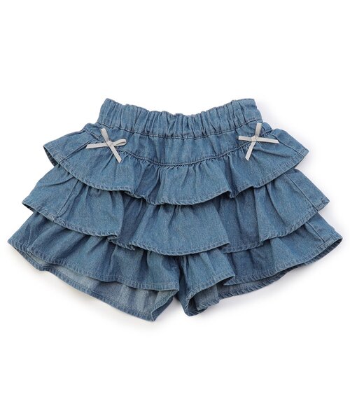 Aakasha♥日本未入荷【シフォン ショートパンツ】 100-150cm】大人ぽい着こなしに サイドレースアップ ショート