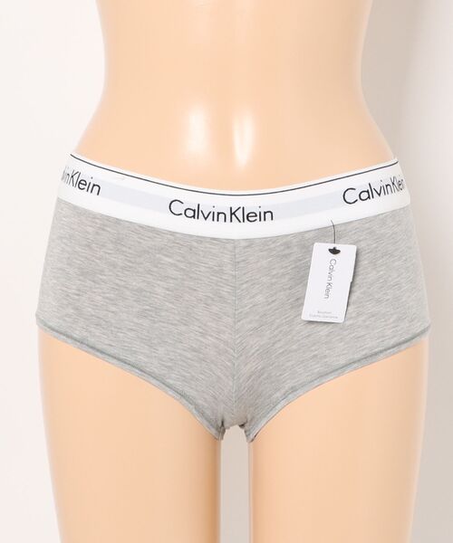 Calvin Klein(カルバン・クライン)の「【Calvin Klein】WOMENS MODERN COTTON BOYSHORT F3788E アンダーウェア(ショーツ・レディース・ブラック/グレー・XS/S)」の1枚目の写真