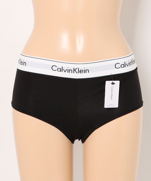 Calvin Klein(カルバン・クライン)の「【Calvin Klein】WOMENS MODERN COTTON BOYSHORT F3788E アンダーウェア(ショーツ・レディース・ブラック/グレー・XS/S)」の2枚目の写真