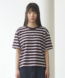 【WOMEN】レトロボーダー Tシャツ