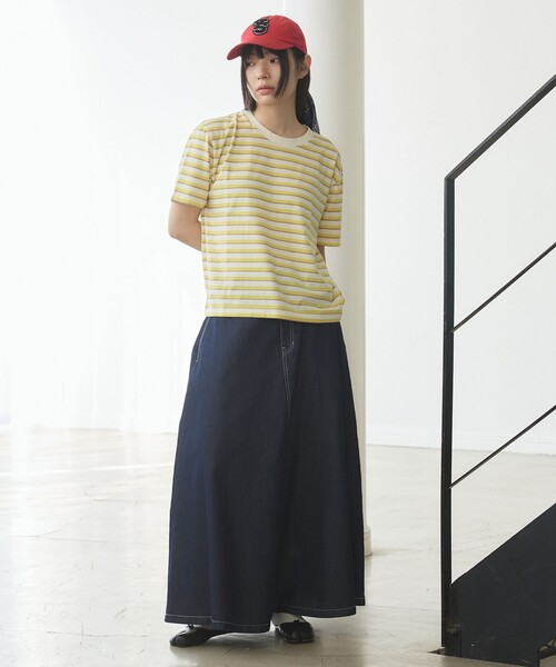 J.PRESS YORK STREET(ジェイプレスヨークストリート)の「【WOMEN】レトロボーダー Tシャツ(Tシャツ/カットソー・レディース・ベージュ系1/ネイビー系2/ライトグレー系2/イエロー系1・F)」の13枚目の写真