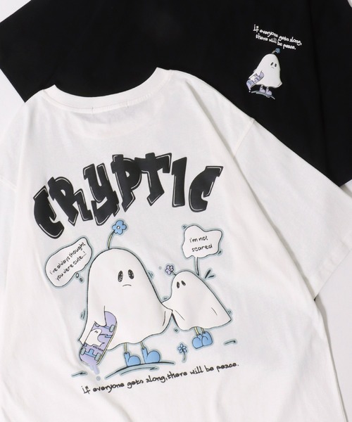 SITRY（シトリー）の「2026SS新柄 Ghost Foam Print T-Shirt/ゴースト 発泡プリント オーバーサイズ 半袖Tシャツ レディース メンズ（Tシャツ/カットソー・メンズ・ブラック/スモークピンク/ホワイト/グレイッシュブルー/ホワイト系その他/ブラック系その他/ブラック系その他2/ピンク系その他/ホワイト系その他2/ブルー系その他/ホワイト系その他4/ブラック系その他3/ホワイト系その他3/ブラック系その他4/ブラック系その他6/ブラック系その他5/ホワイト系その他5/ホワイト系その他6/サックスブルー/ブルー系その他2・L/M）」の2枚目の写真