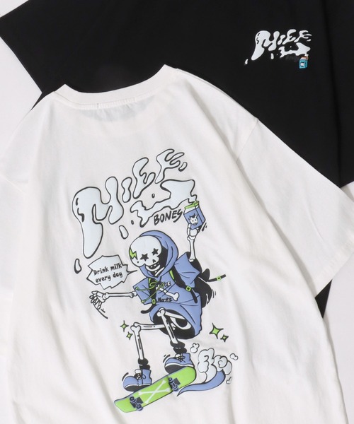 SITRY（シトリー）の「2026SS新柄 Ghost Foam Print T-Shirt/ゴースト 発泡プリント オーバーサイズ 半袖Tシャツ レディース メンズ（Tシャツ/カットソー・メンズ・ブラック/スモークピンク/ホワイト/グレイッシュブルー/ホワイト系その他/ブラック系その他/ブラック系その他2/ピンク系その他/ホワイト系その他2/ブルー系その他/ホワイト系その他4/ブラック系その他3/ホワイト系その他3/ブラック系その他4/ブラック系その他6/ブラック系その他5/ホワイト系その他5/ホワイト系その他6/サックスブルー/ブルー系その他2・L/M）」の5枚目の写真